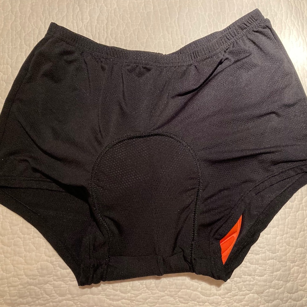 women bike shorts black with orange